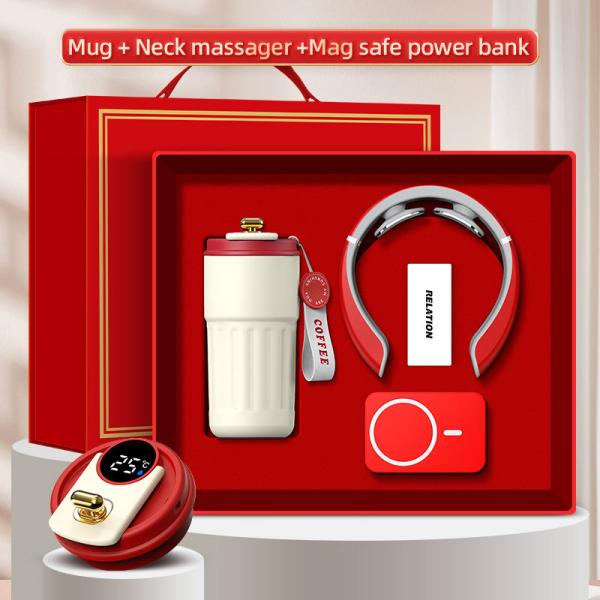 Power banka darčeková krabička s hrnčekom a hrnčekom s logom na mieru 3 v 1