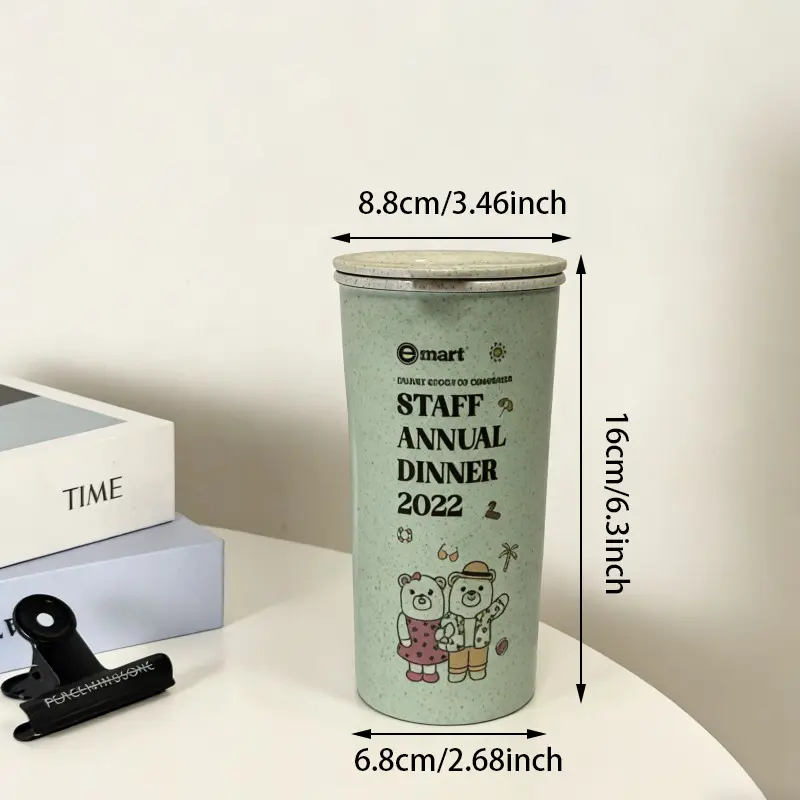 Dvojvrstvový pohár na pšeničnú slamu