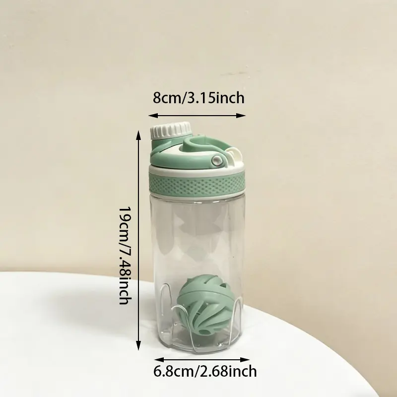 Transparent Spiral Agitator Protein Shaker Cup