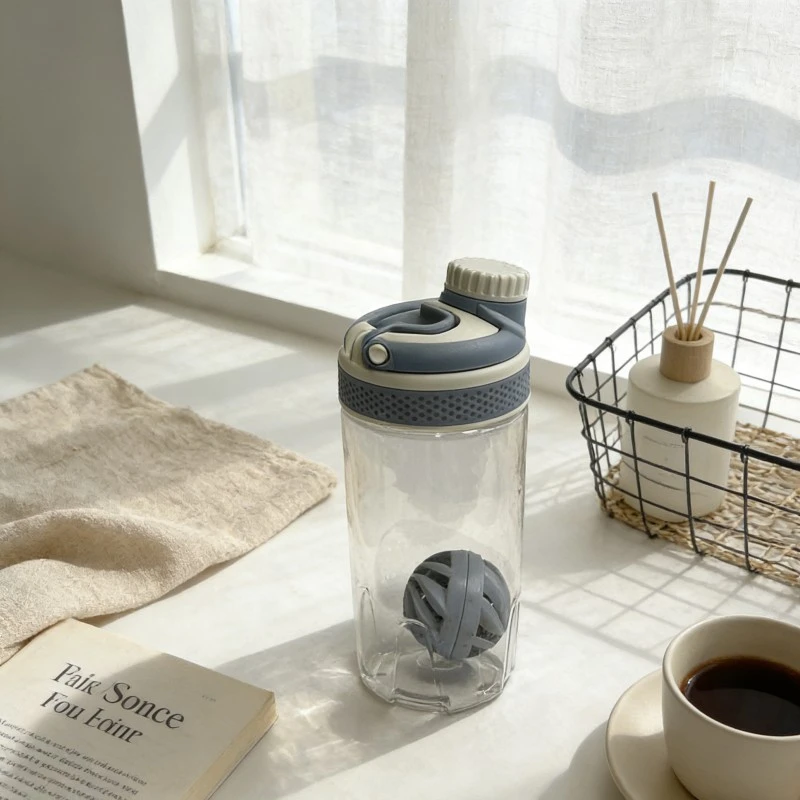 Transparent Spiral Agitator Protein Shaker Cup